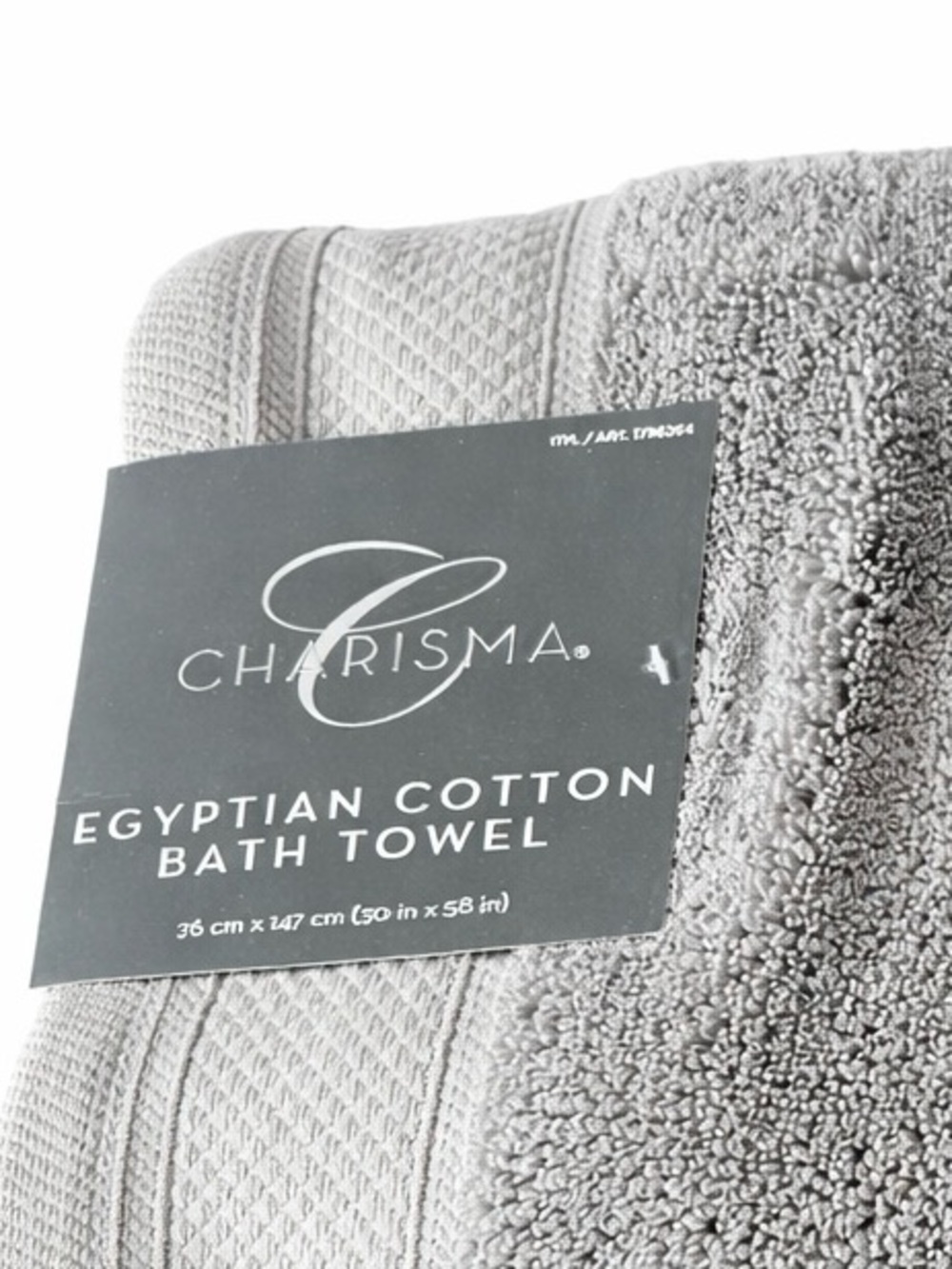 Charisma Egyptian Cotton 2 Gray Bath Towels / Bath Sheet Set